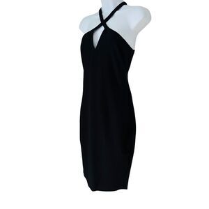 Likely Black Strappy Sleeveless Keyhole Sheath Evening Elegant Dress sz 8